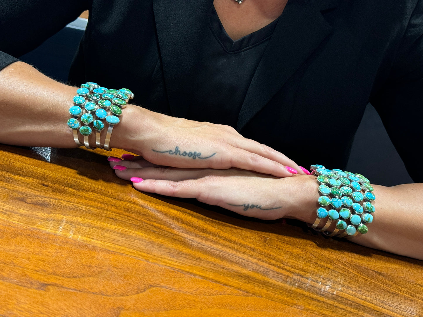 7 stone Sonoran Gold Stacker Cuff