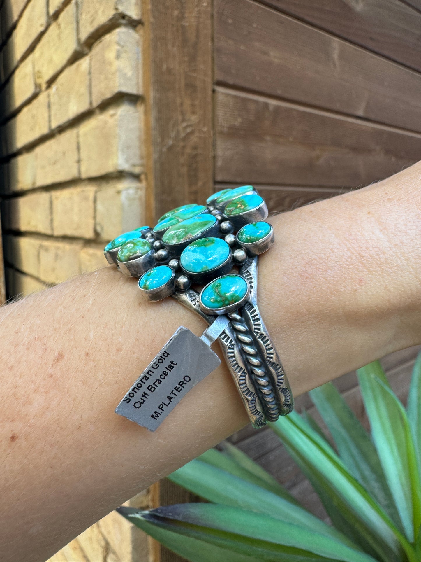 High quality Sonoran Gold turquoise cuff