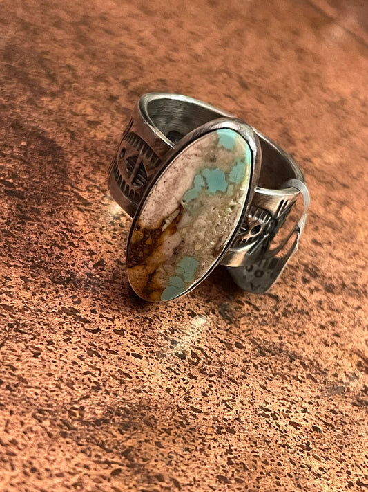 Very cool Boulder Turquoise adjustable ring