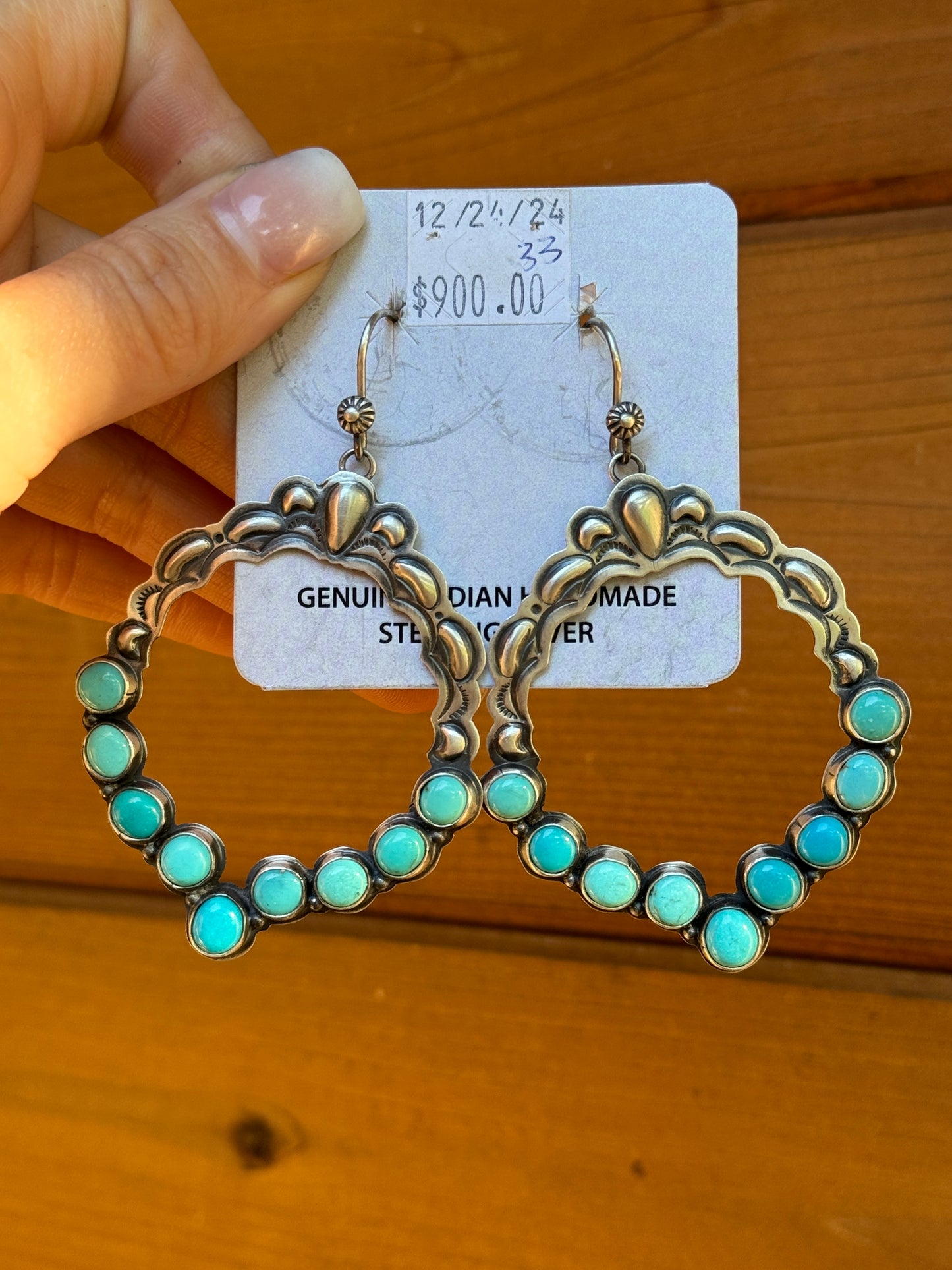 Statement turquoise earrings