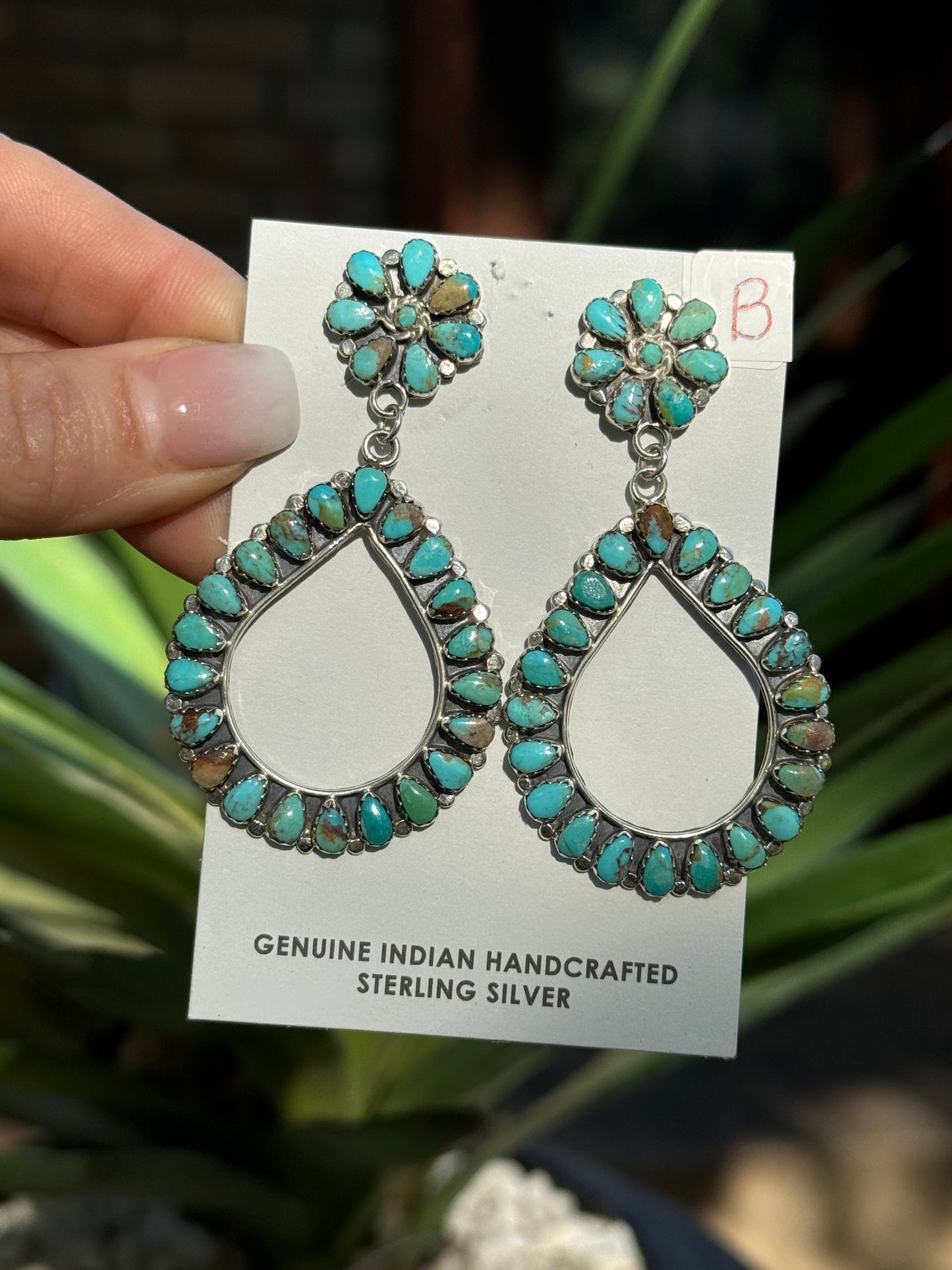 Turquoise drop dangle earrings
