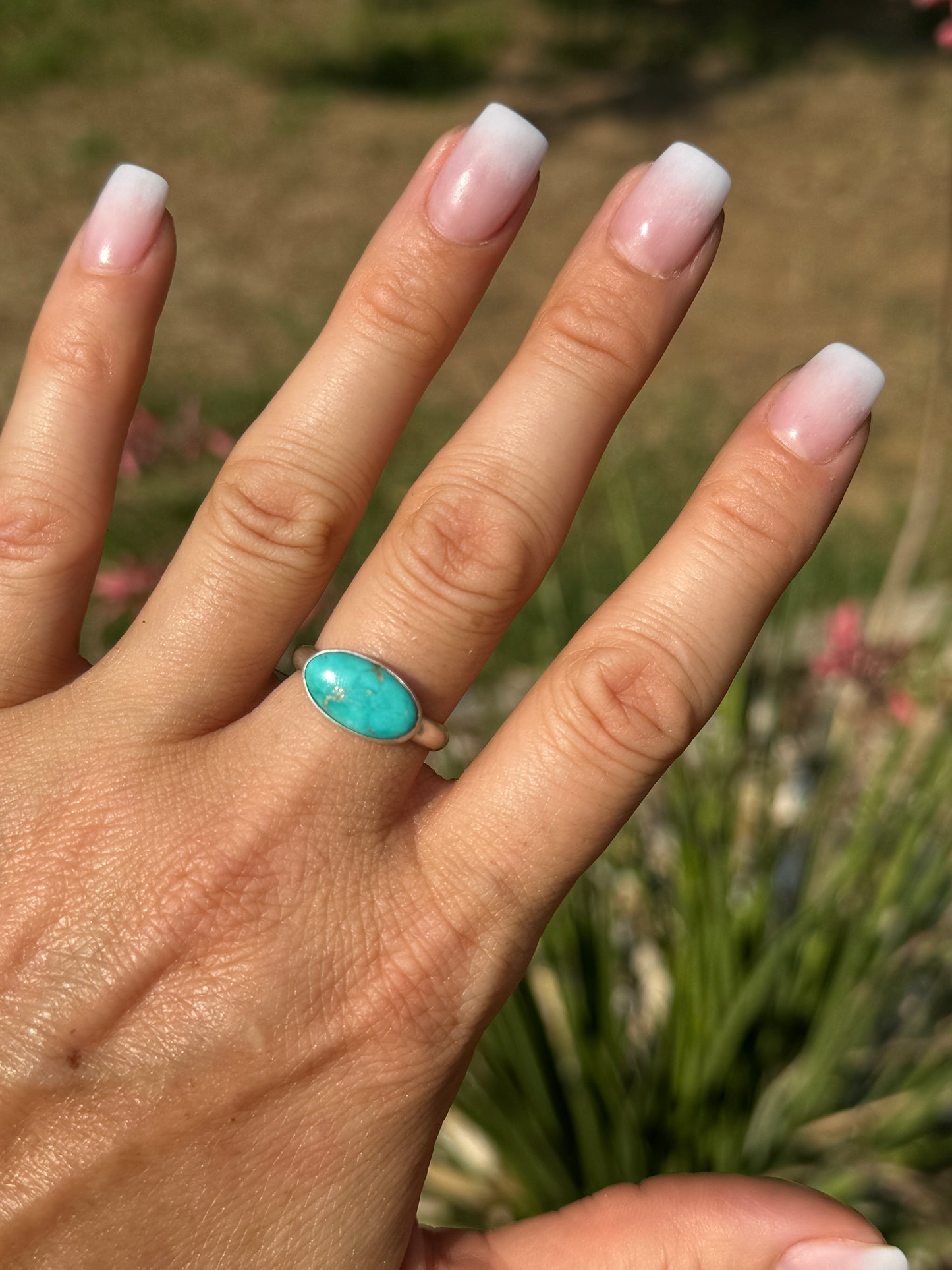 Leroy James turquoise and spiny oyster rings, sizes 6.5, 7.5, 8