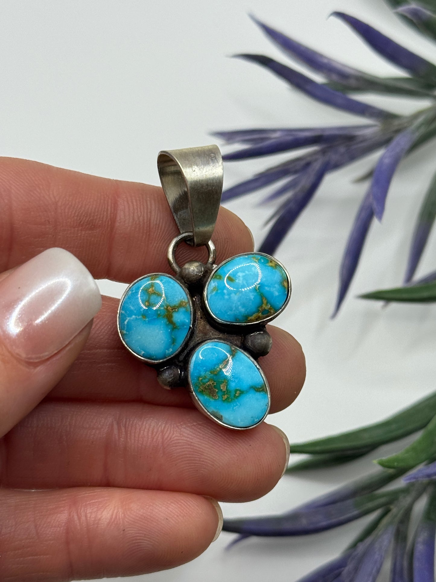Kathleen Chavez Sterling Silver Turquoise pendant