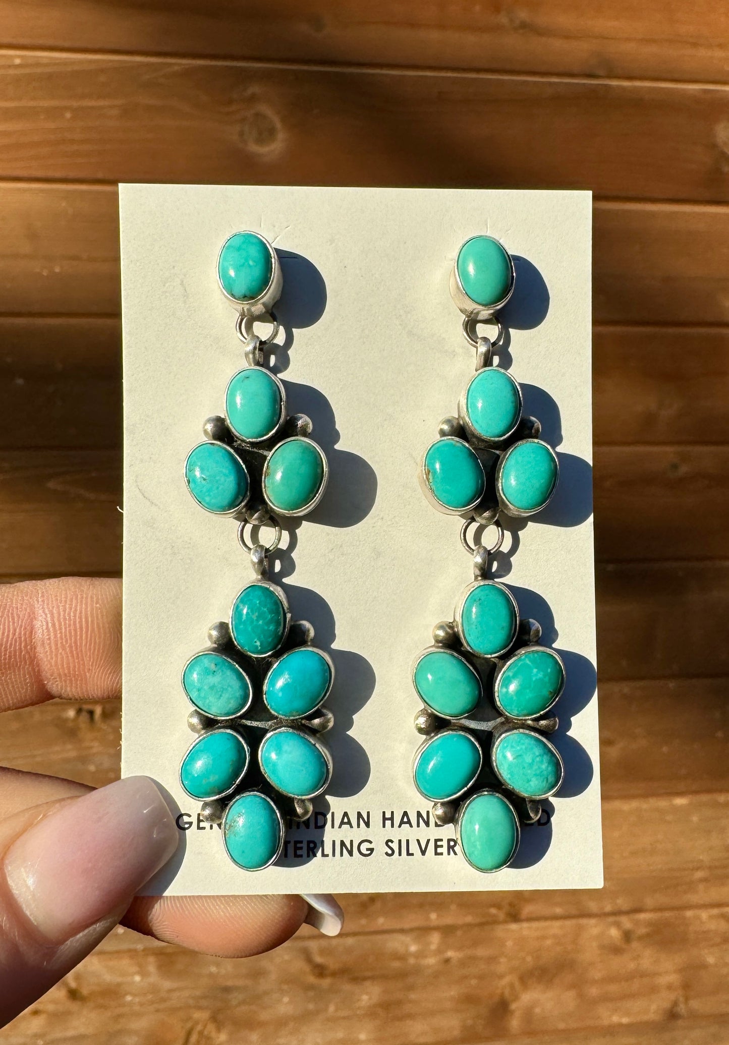 Statement Kingman Turquoise earrings