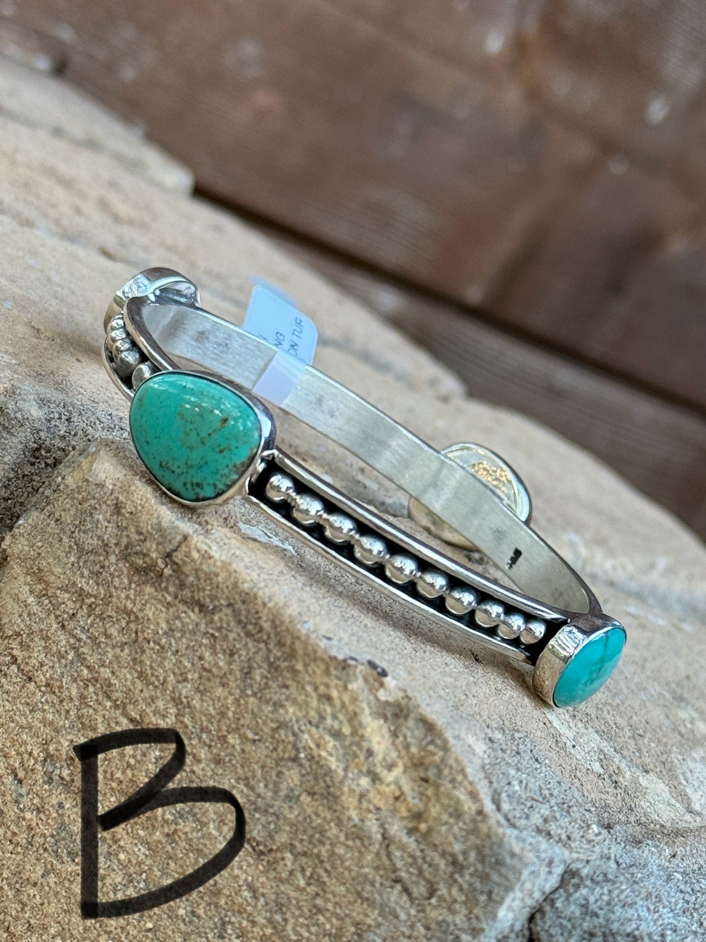 Sterling silver Kingman and Royston bangle