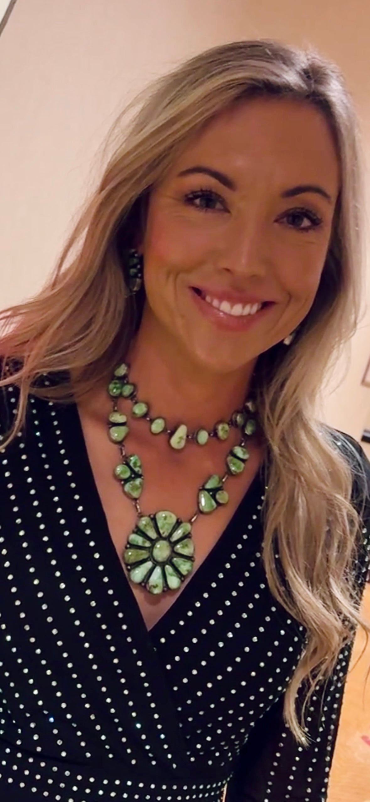Sonoran Gold turquoise cluster necklace and choker set