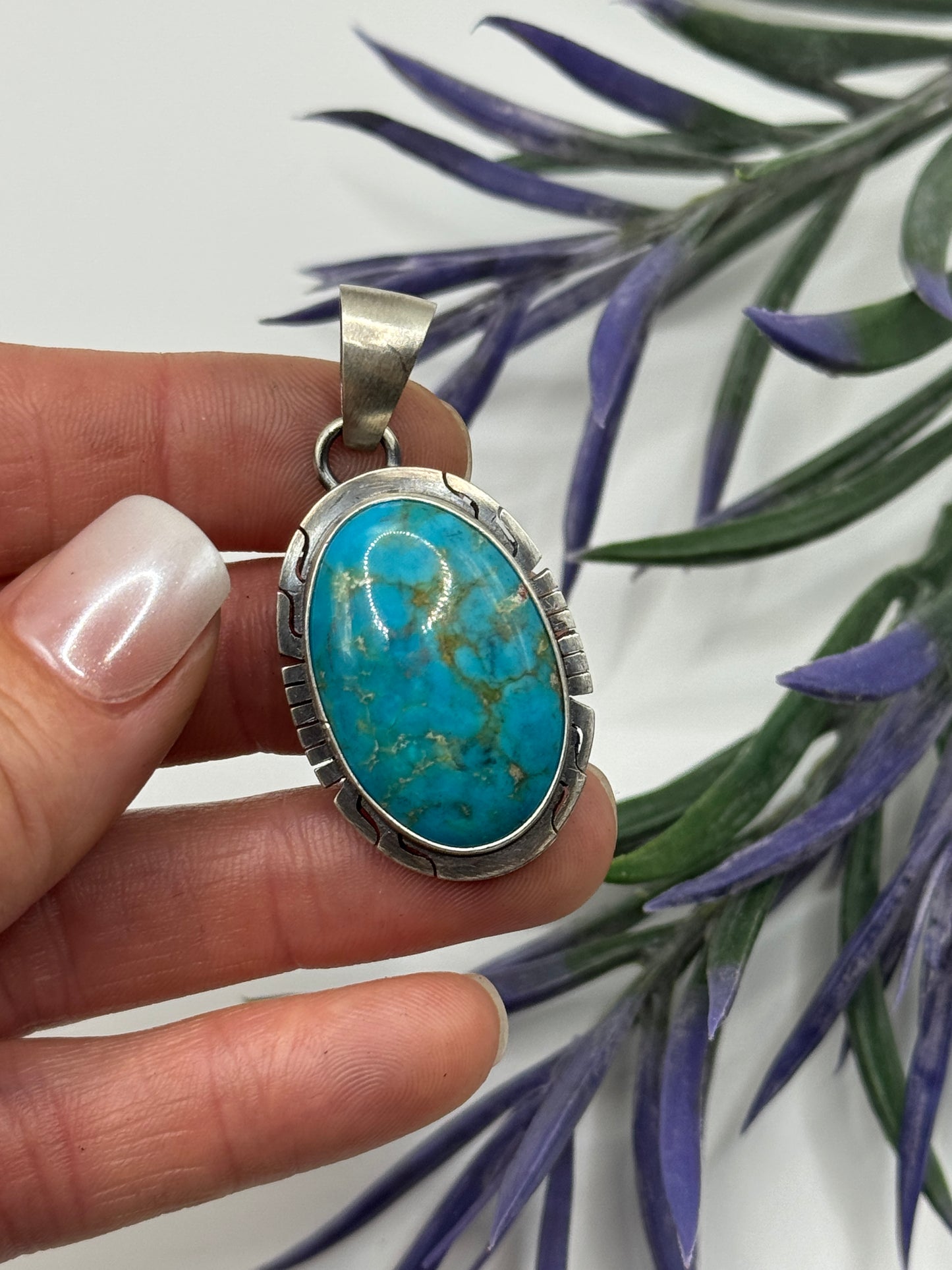 D. Skeets Turquoise Sterling Silver pendant
