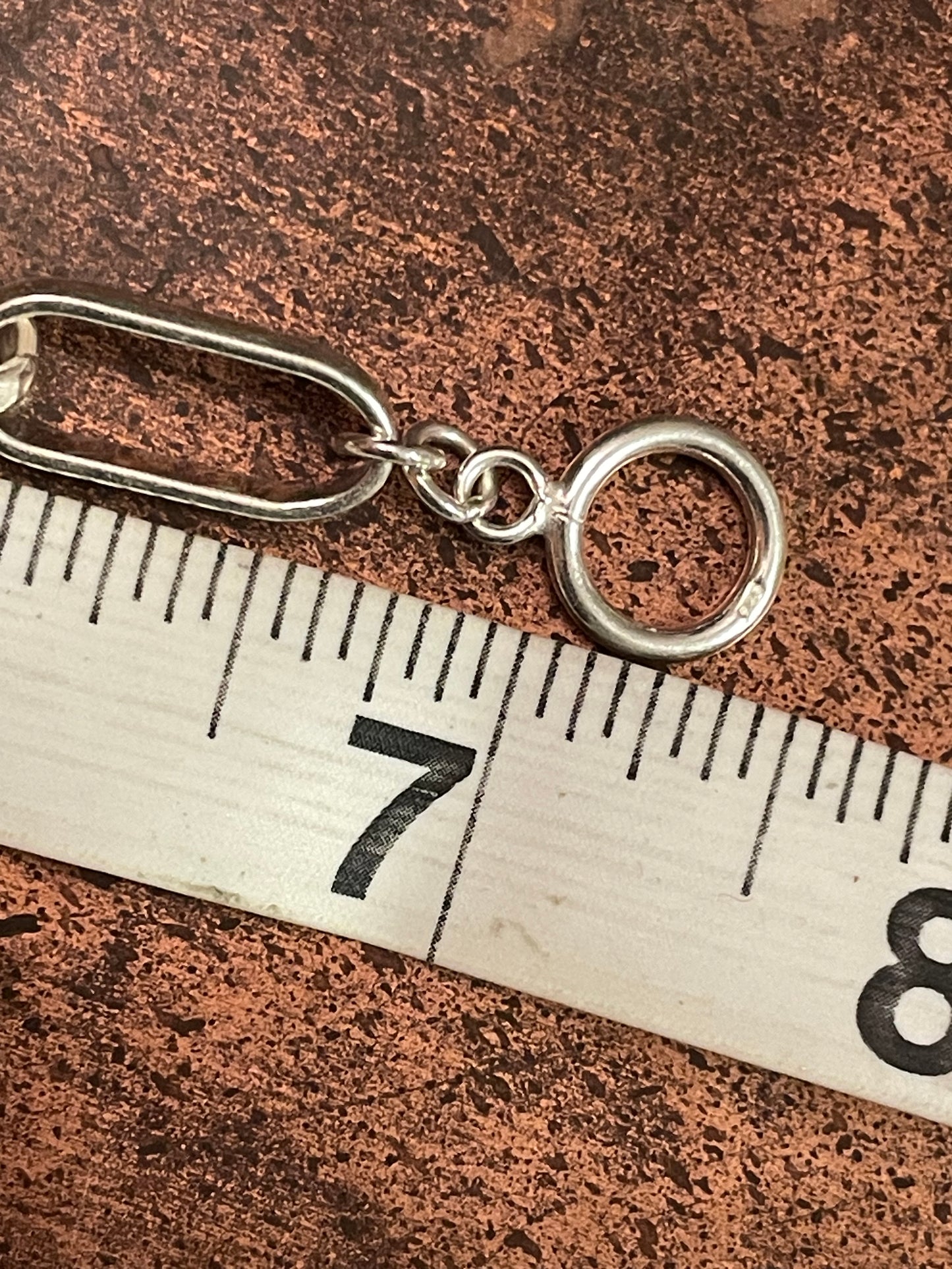 7.5” Sterling Silver paperclip bracelet