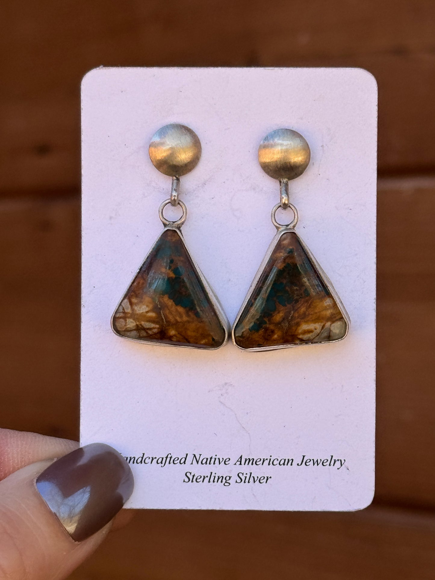 Ribbon Boulder Sterling Silver earrings