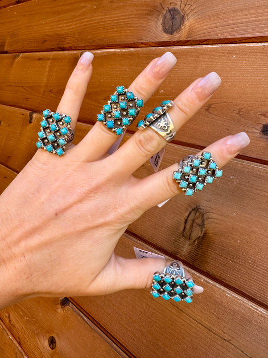Navajo Kingman ring by Verley Betone