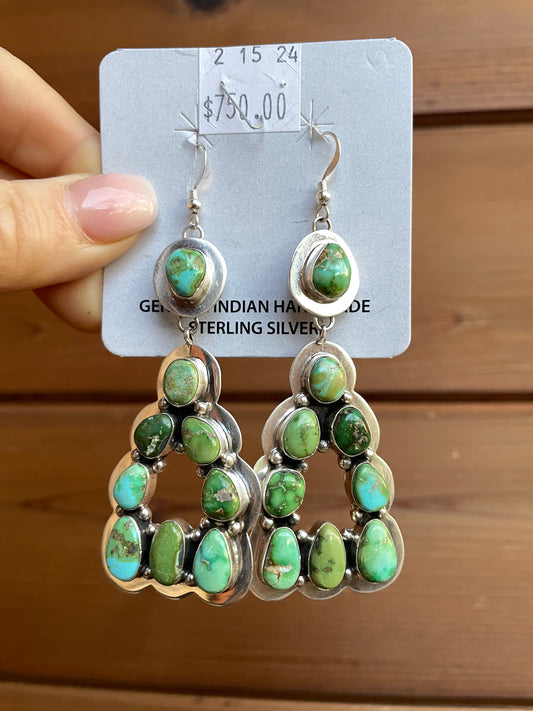 Contemporary turquoise earrings