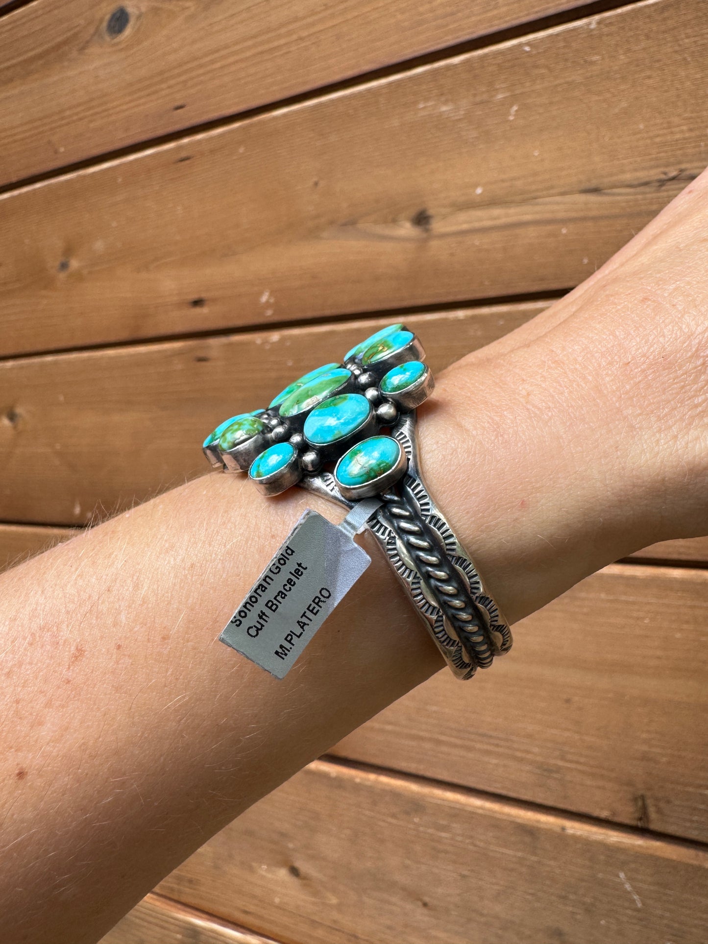 High quality Sonoran Gold turquoise cuff