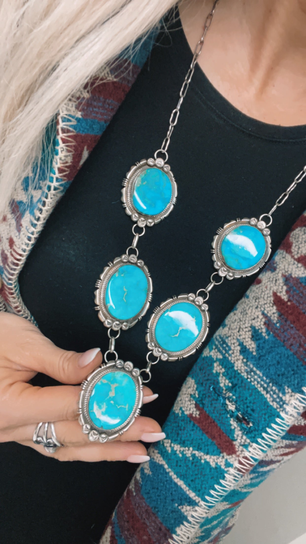 The most beautiful turquoise stones! Necklace and earrings set
