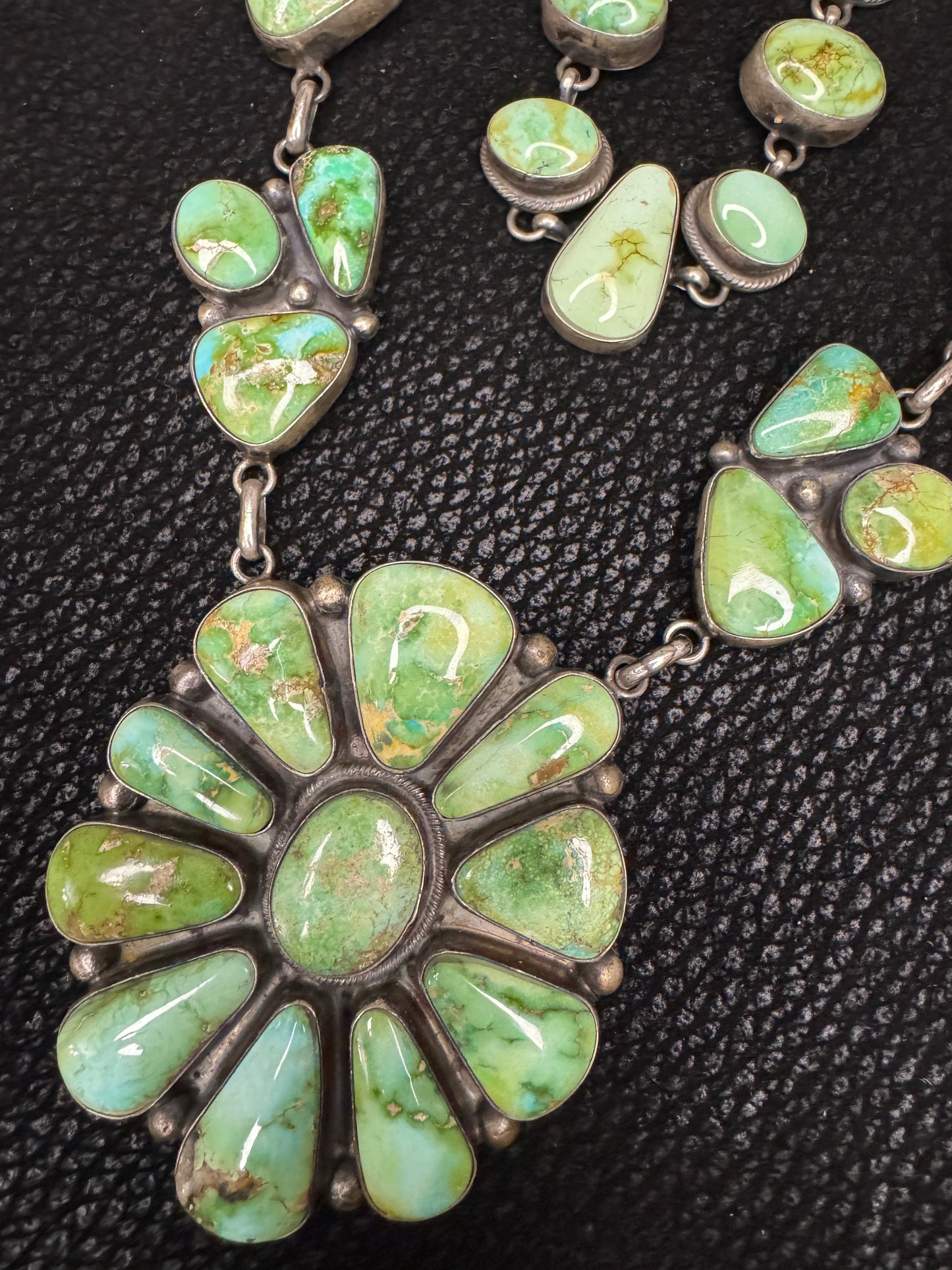 Sonoran Gold turquoise cluster necklace and choker set