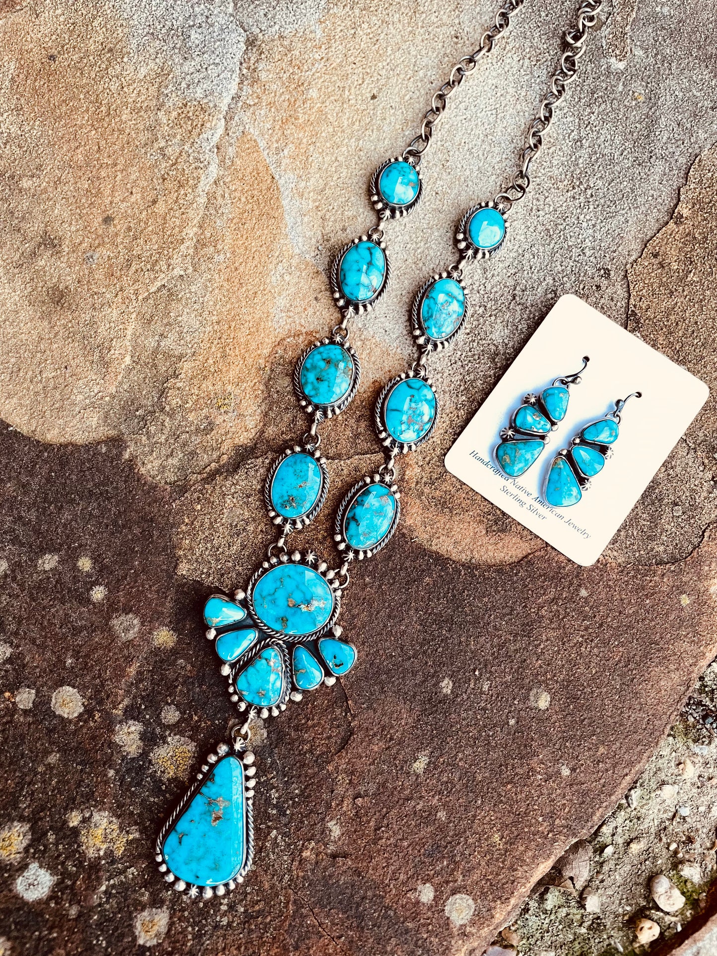 Breathtaking beauty! Blue Ridge Necklace and earrings set by A. Martin