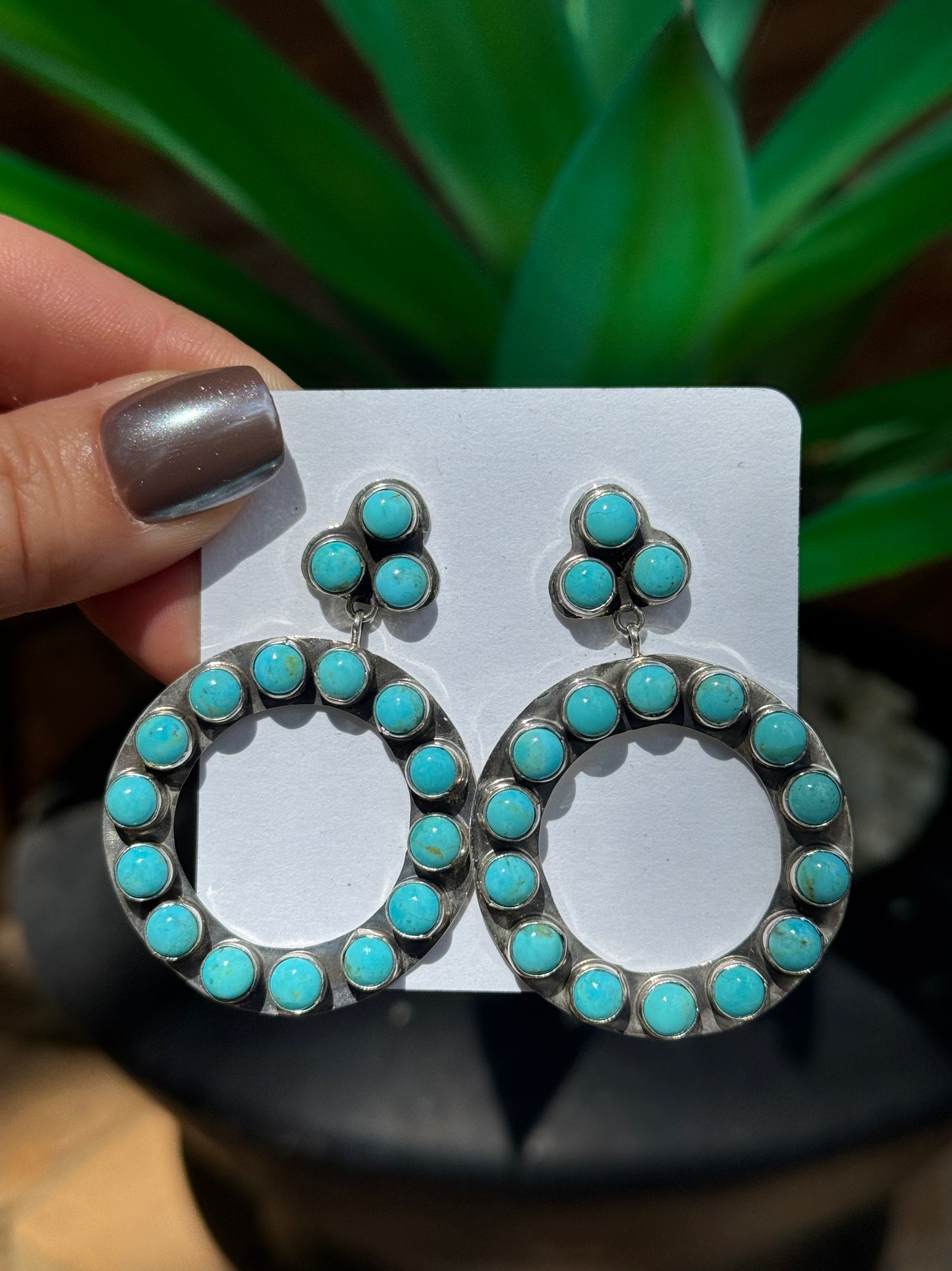 Sheila Tso Sterling Silver Turquoise earrings