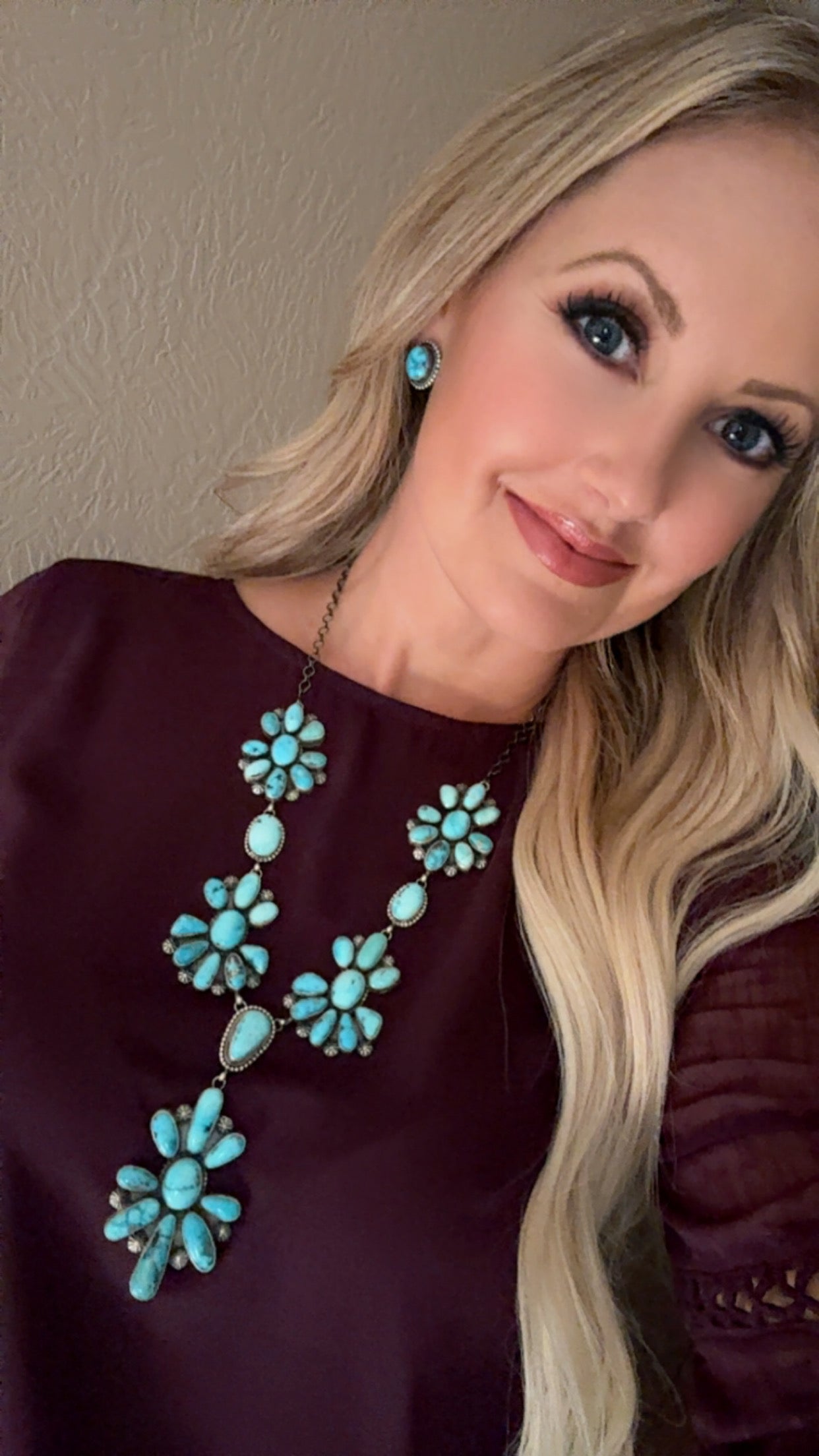 Blue Ridge Turquoise necklace and earrings set