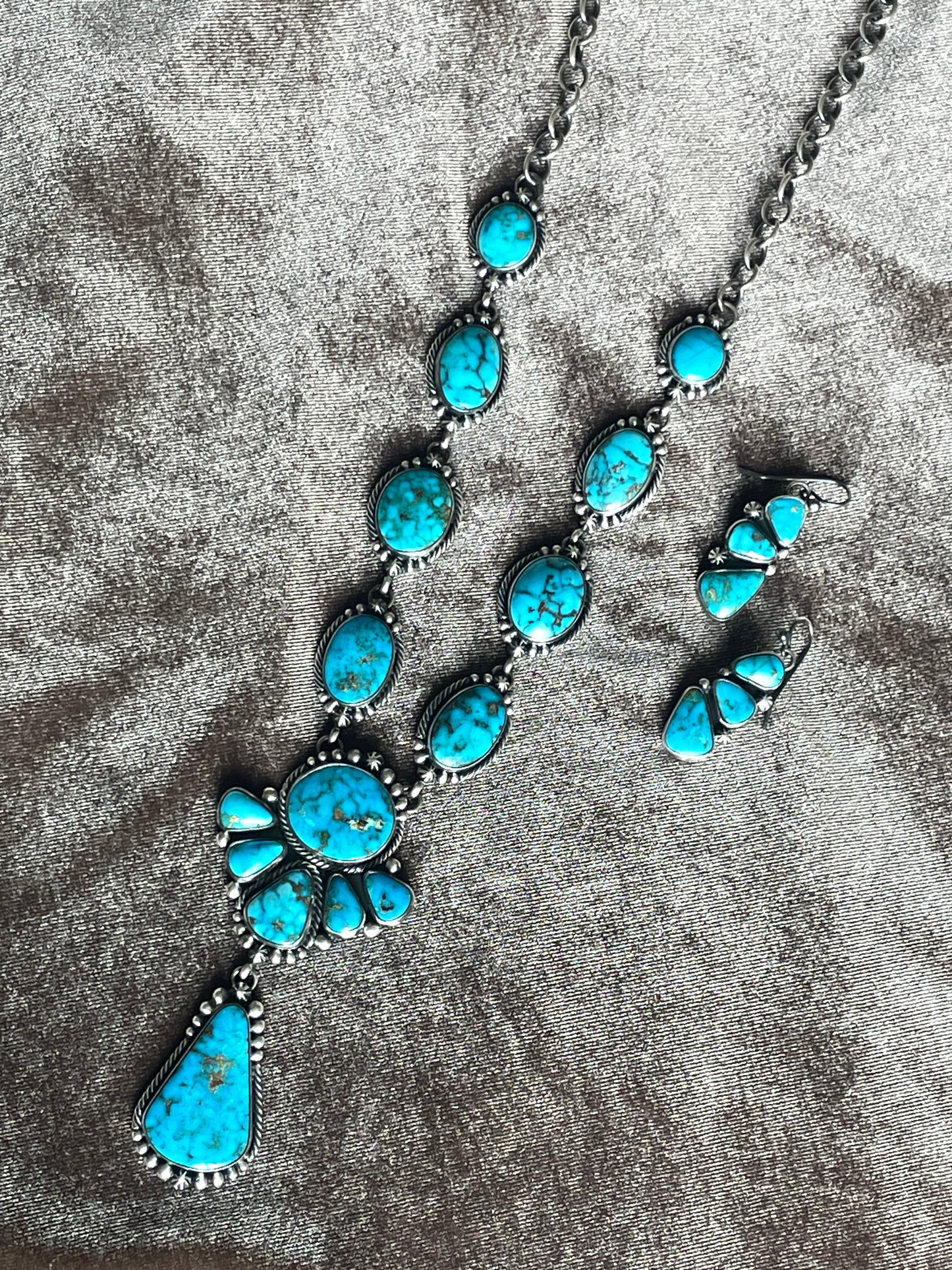 Breathtaking beauty! Blue Ridge Necklace and earrings set by A. Martin