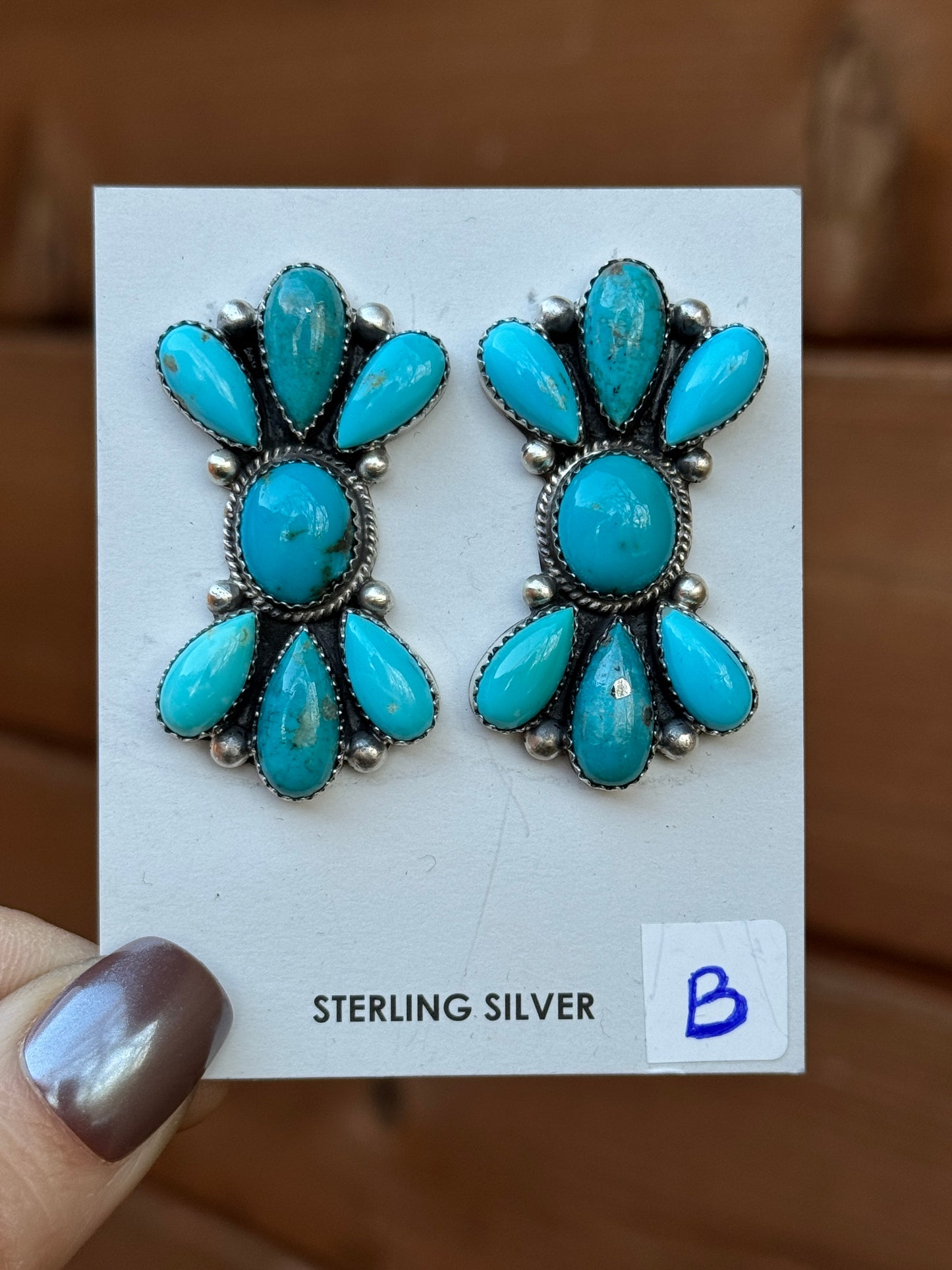 Turquoise sterling silver earrings