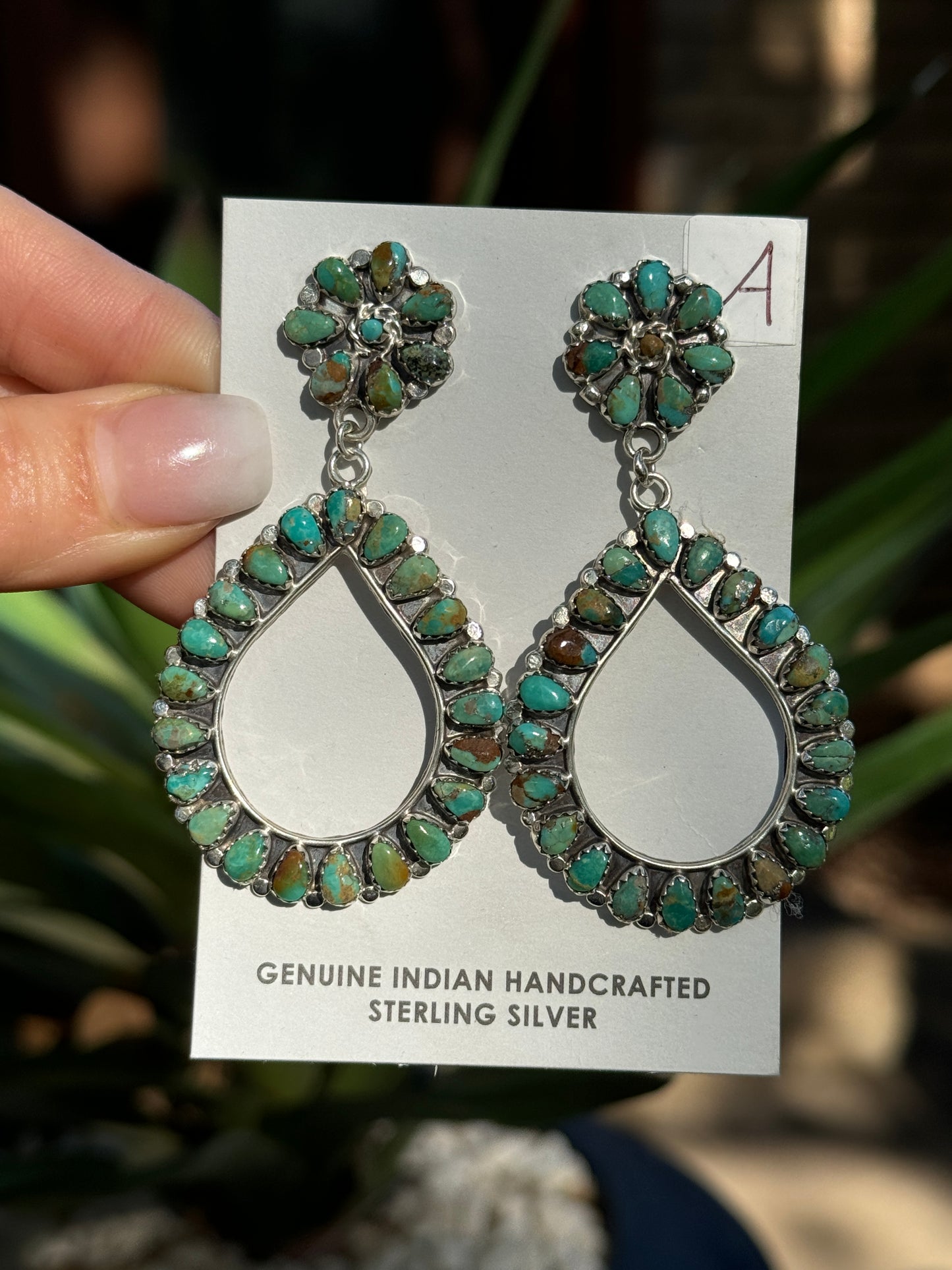 Turquoise drop dangle earrings