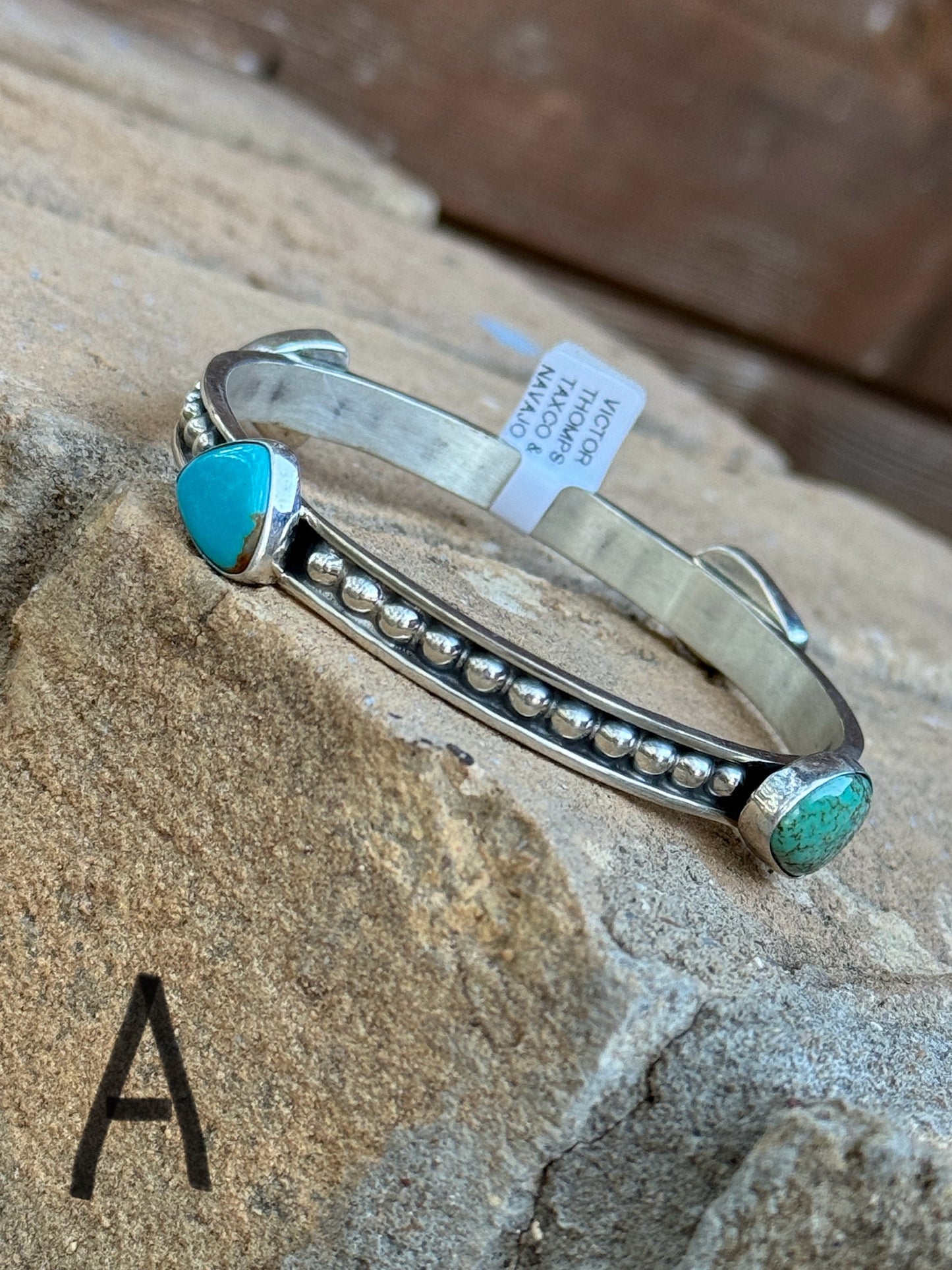 Sterling silver Kingman and Royston bangle