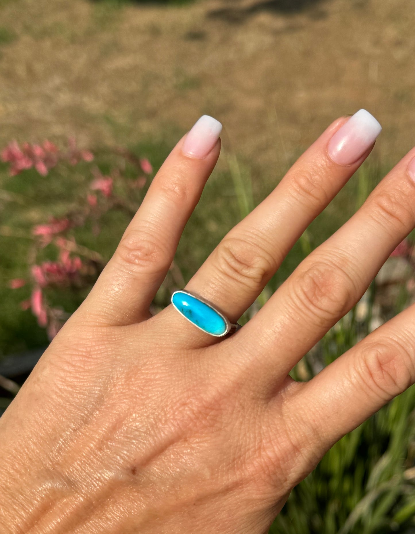 Leroy James turquoise and spiny oyster rings, sizes 6.5, 7.5, 8