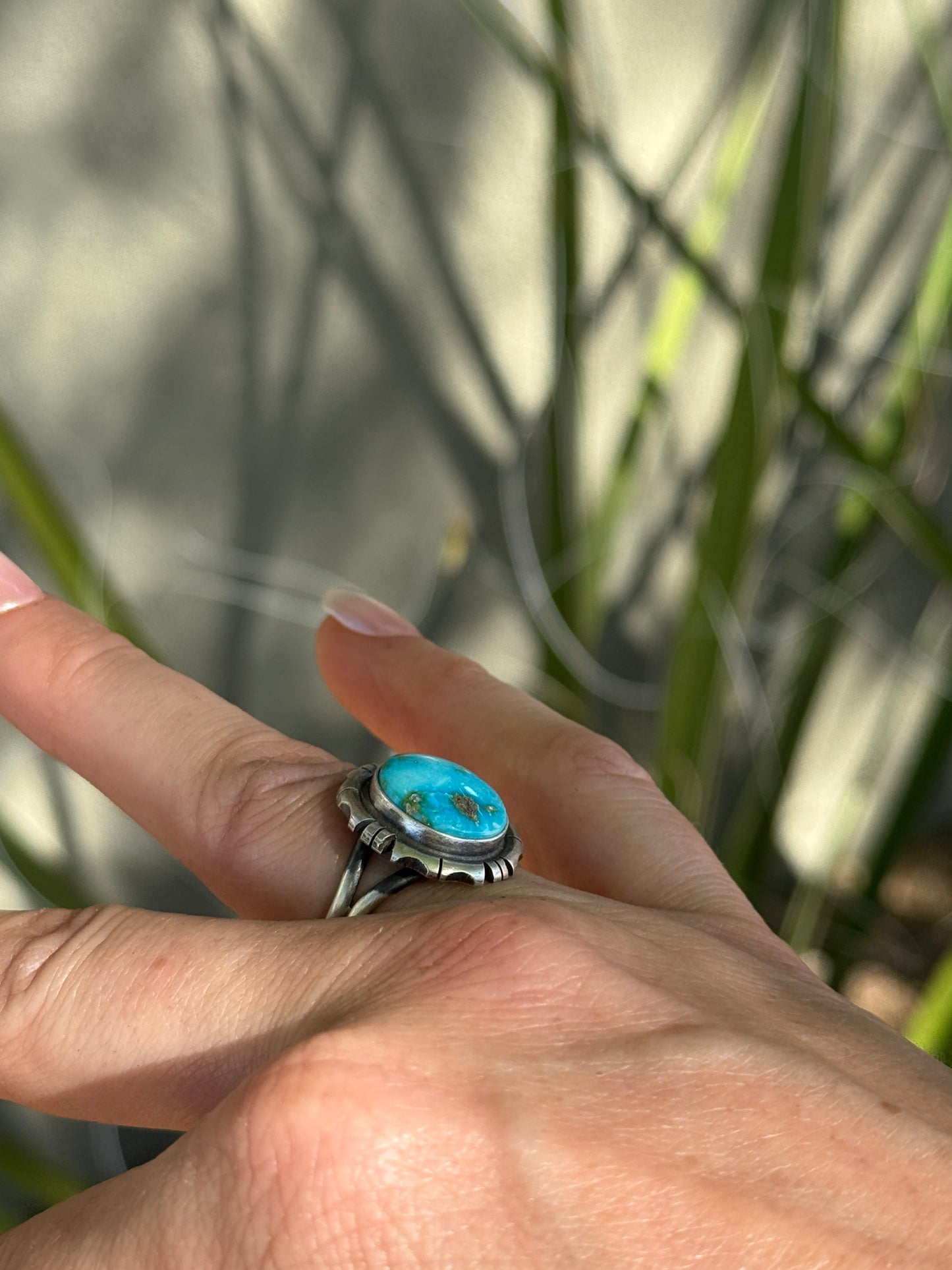 Sonoran turquoise Sterling Silver, size 7.5