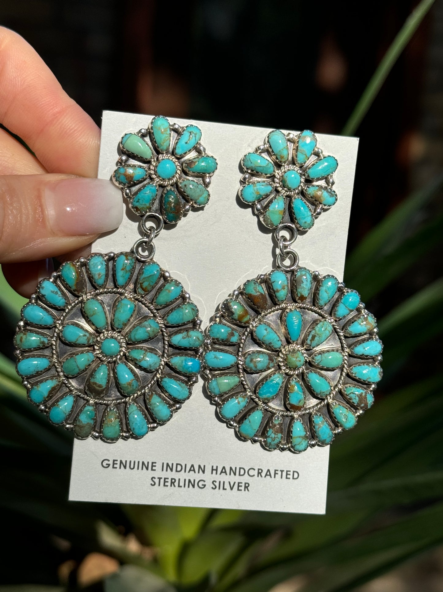 Double cluster earrings