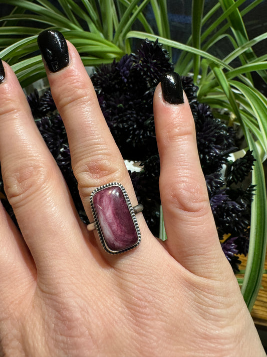 Spiny rectangle ring, size 7.5