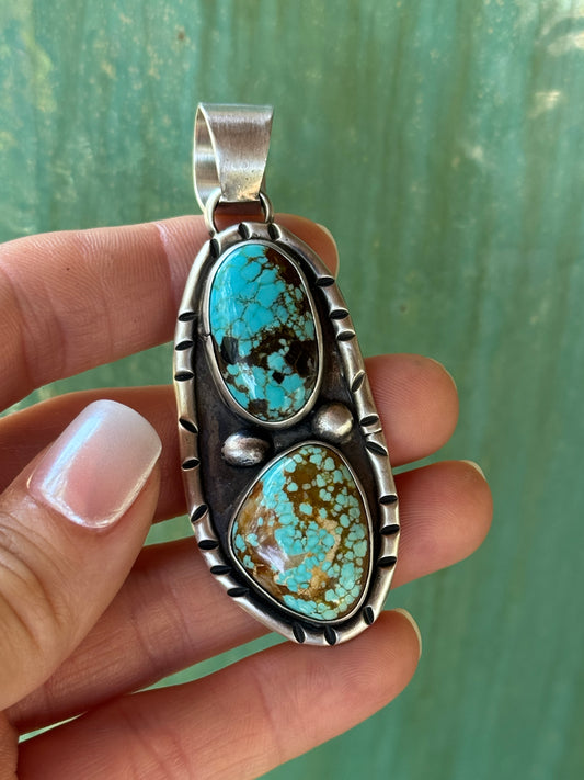 Sterling Silver Mine 8 Turquoise pendant