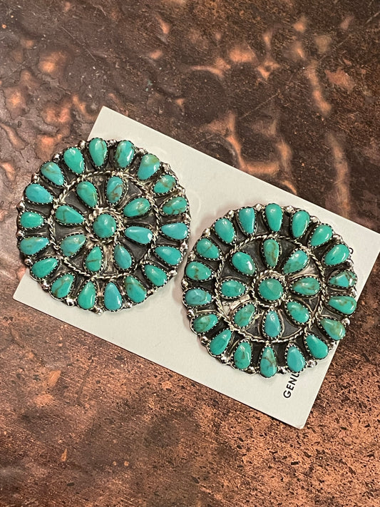 Rich turquoise earrings