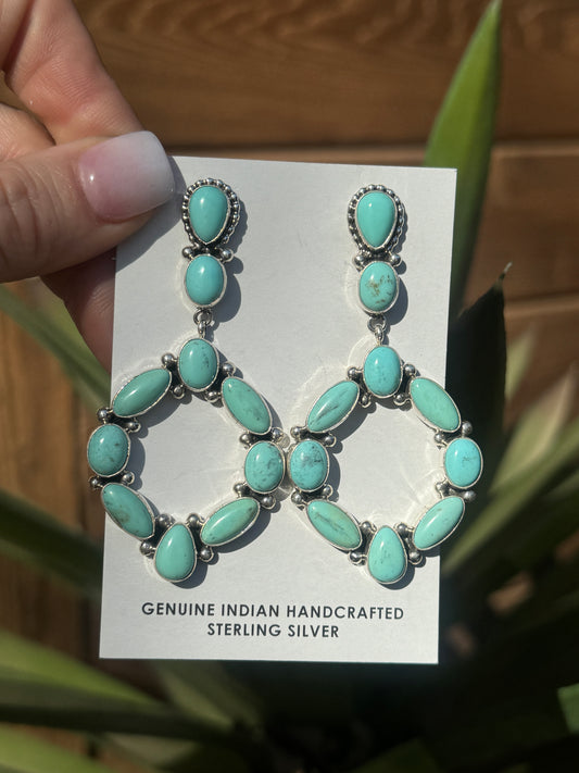 Elegant turquoise earrings
