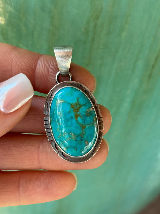 D. Skeets Turquoise Sterling Silver pendant