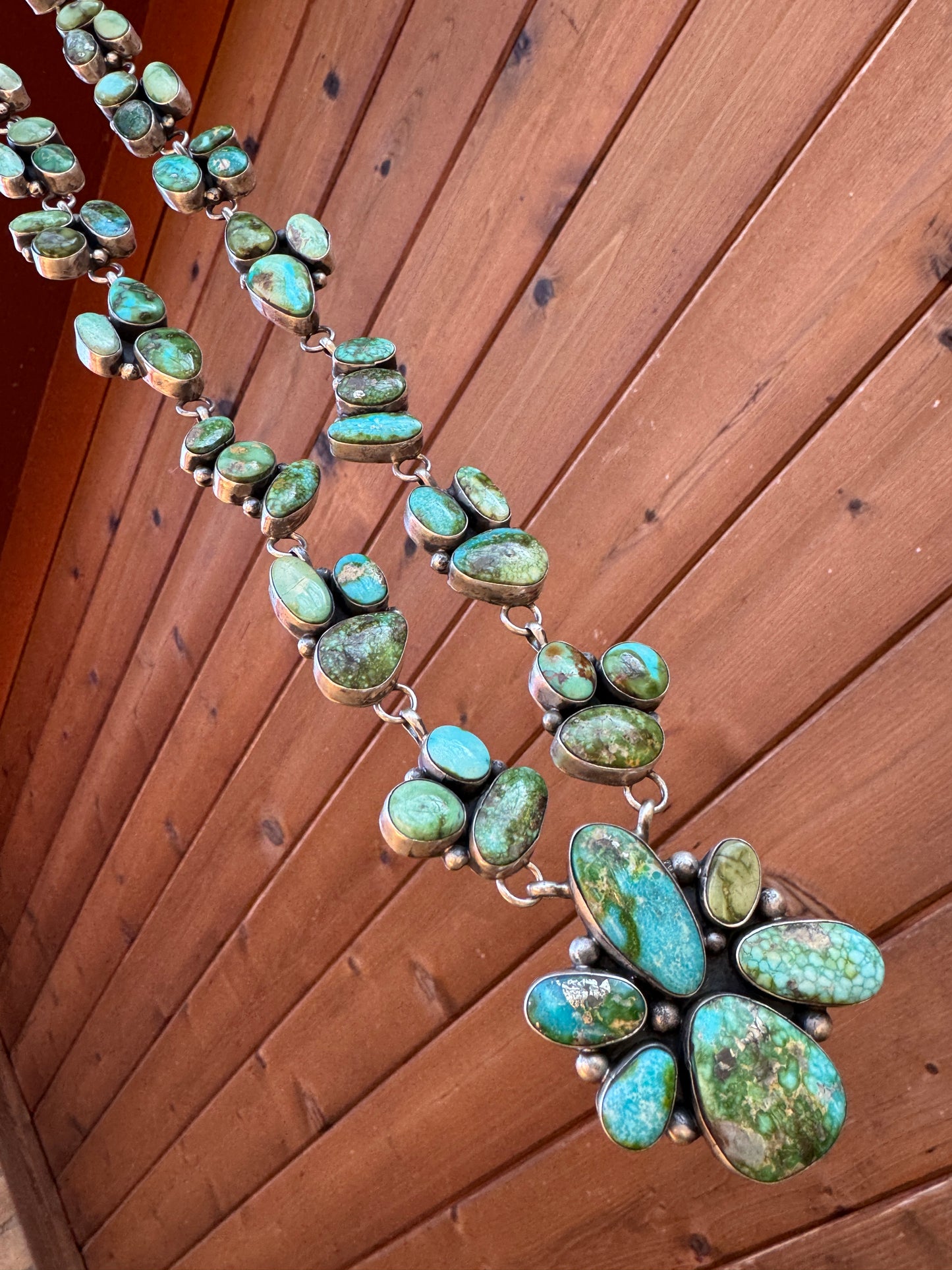 Long 72 Stone Sonoran Gold necklace and earrings set