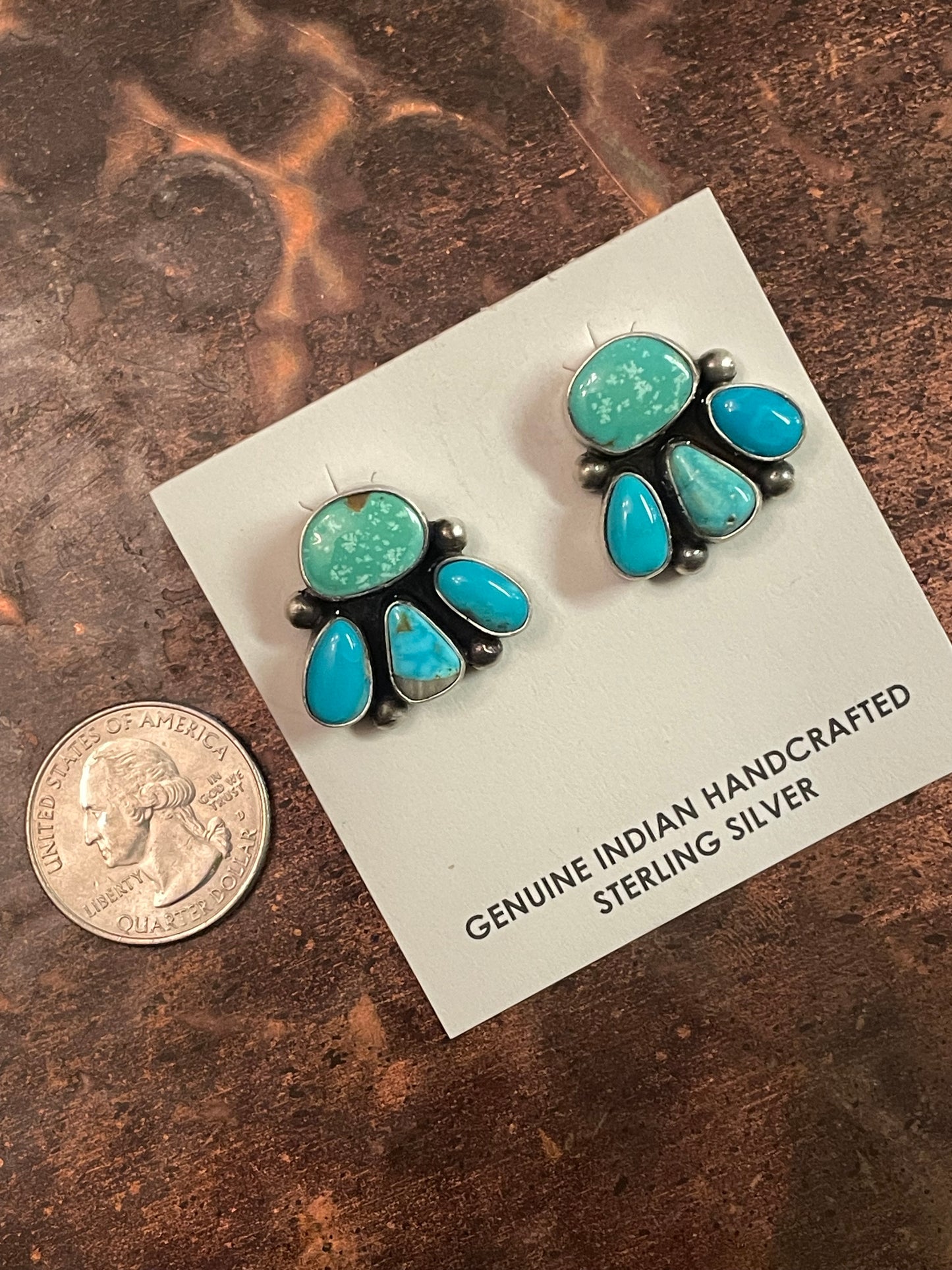 Multi turquoise earrings