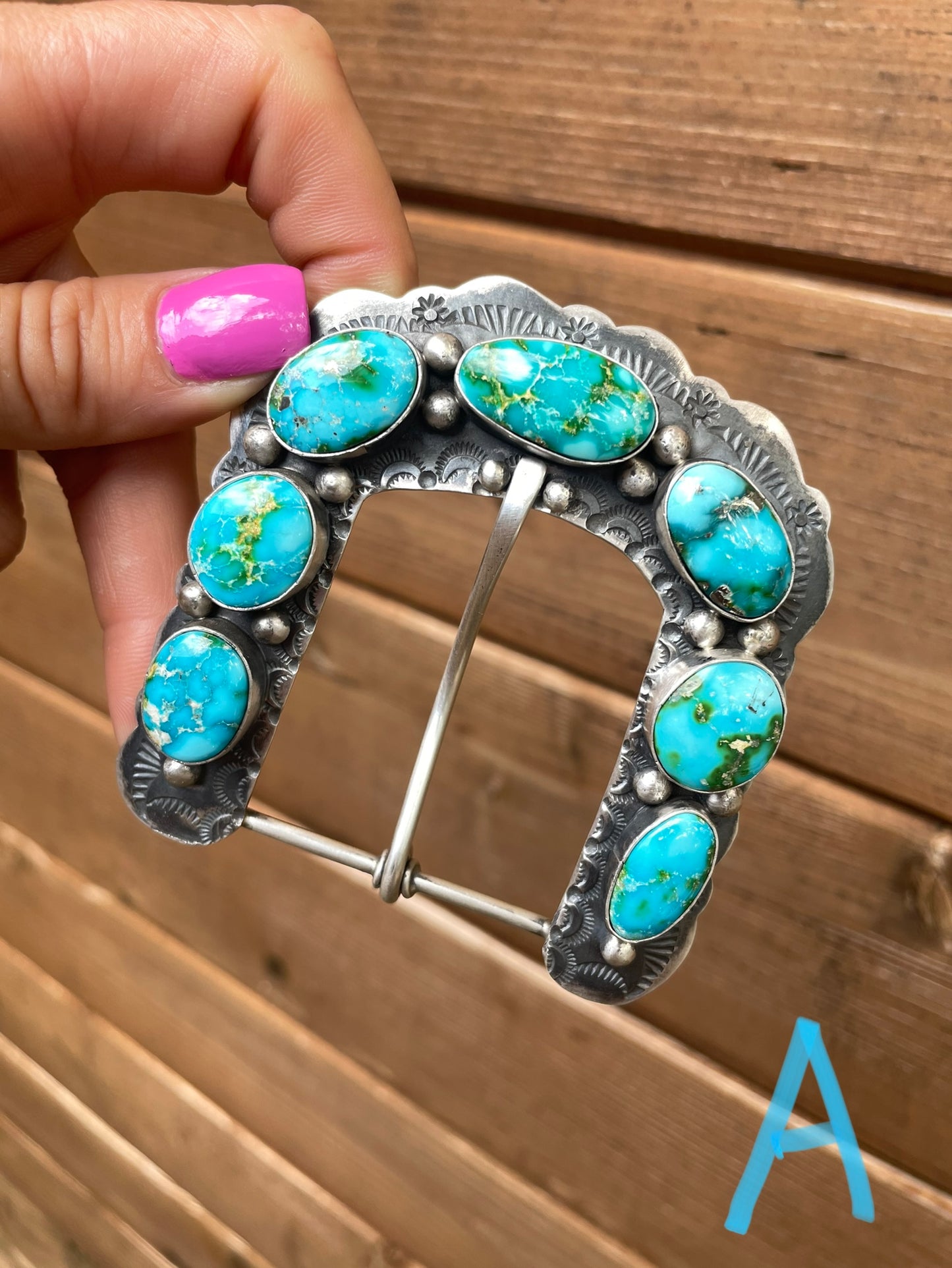 Russell Sam turquoise buckle