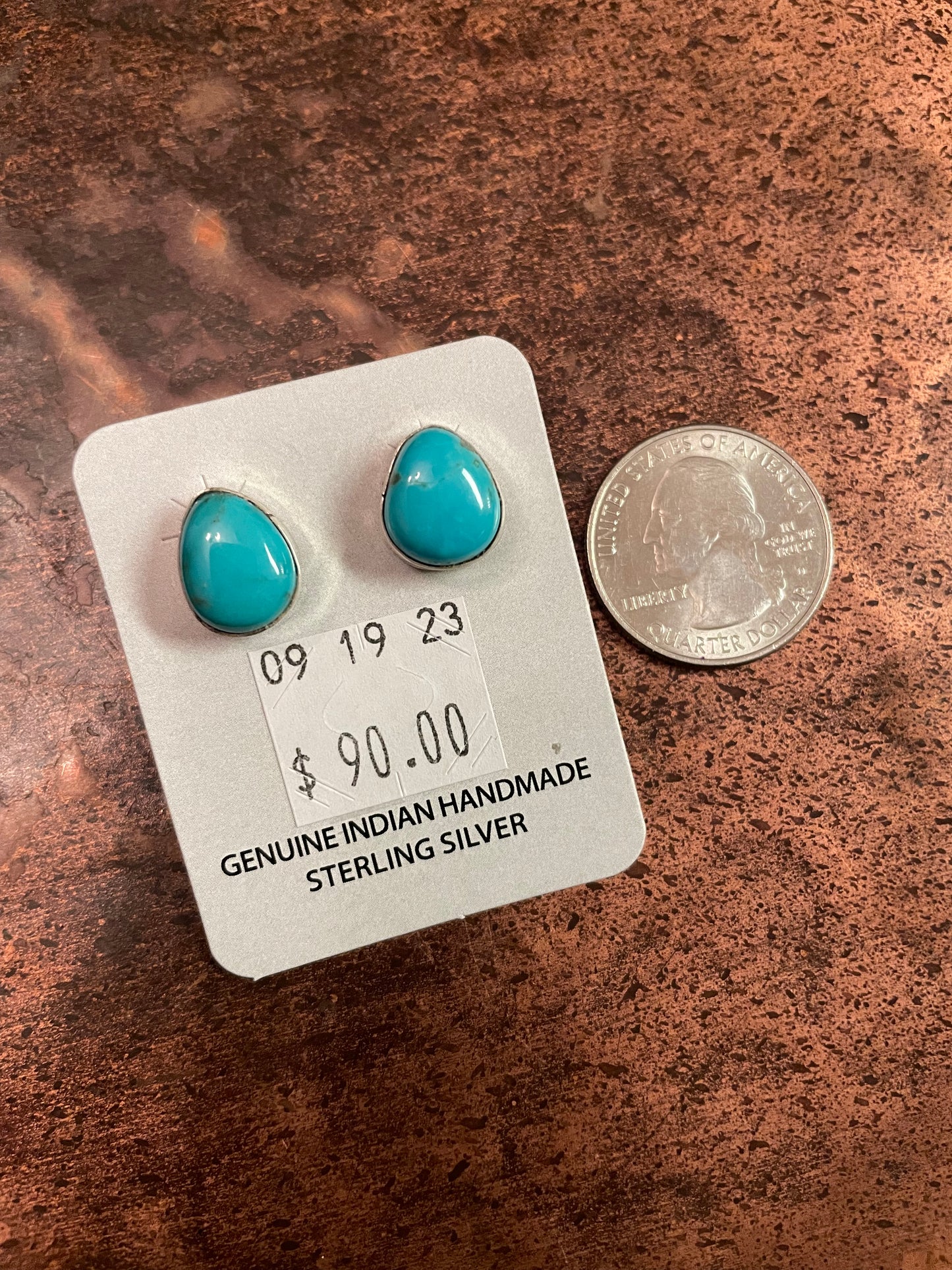 Turquoise stud earrings