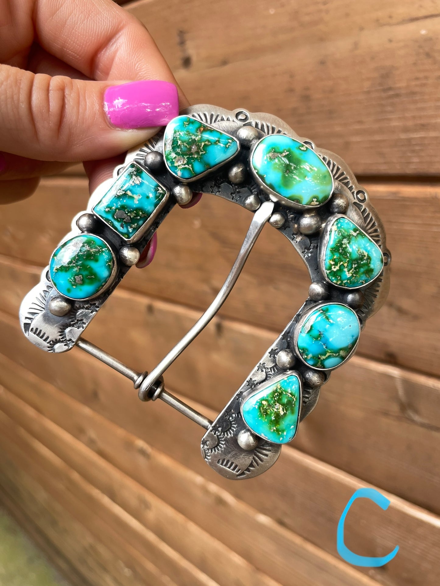 Russell Sam turquoise buckle