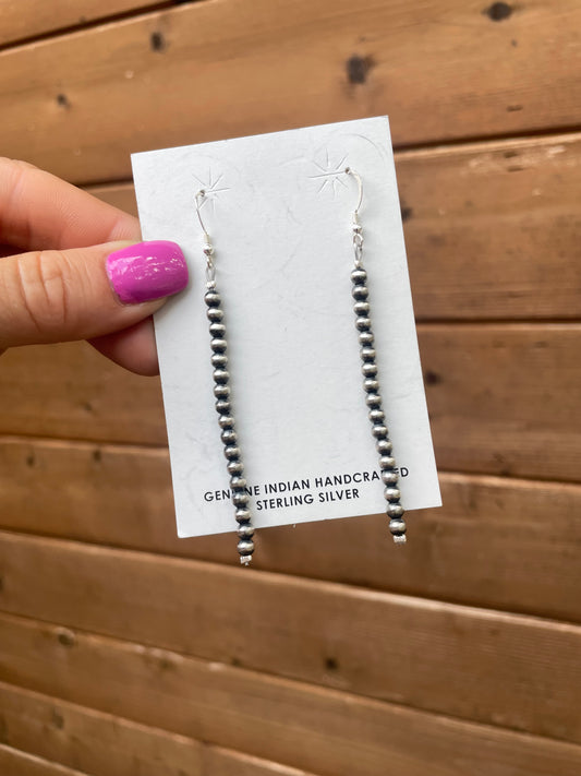 Sterling silver beaded earrings