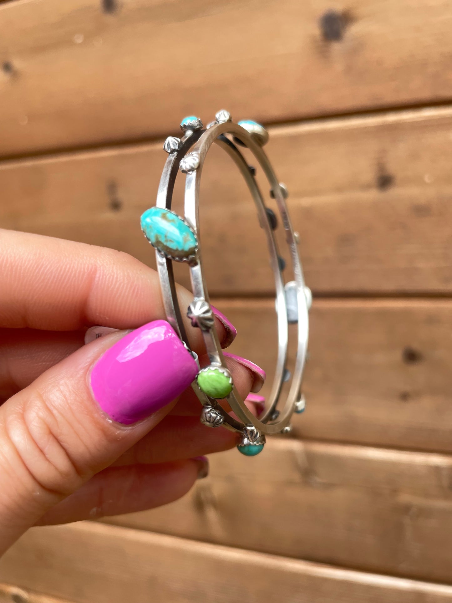 Multi stone bangle