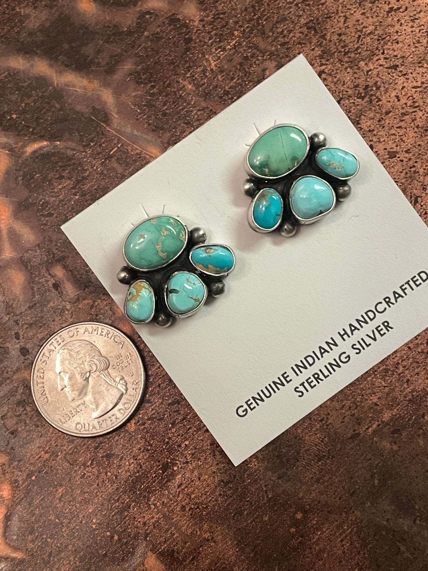 Multi turquoise earrings