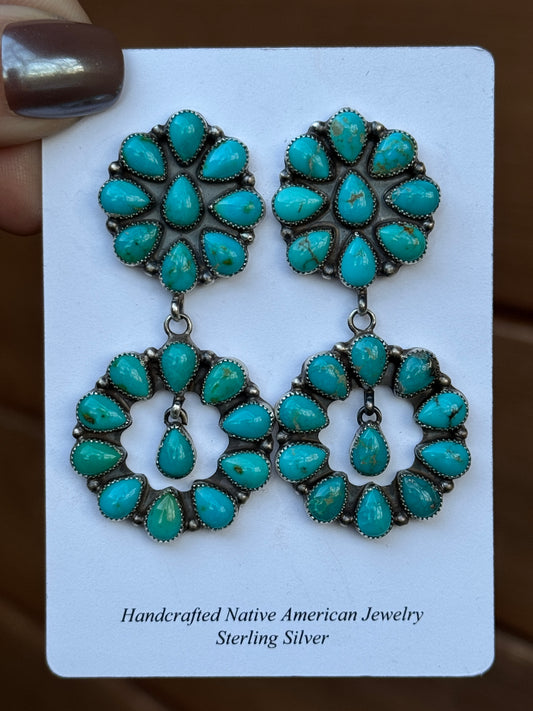 High-quality Sonoran Gold double cluster earrings