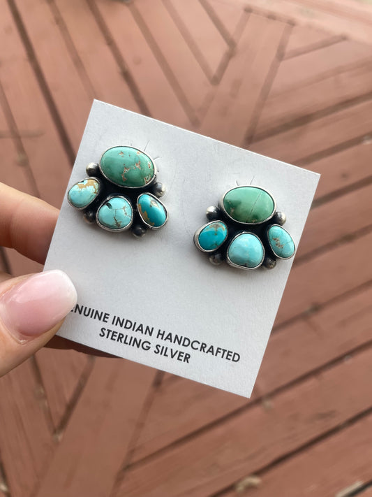 Multi turquoise earrings