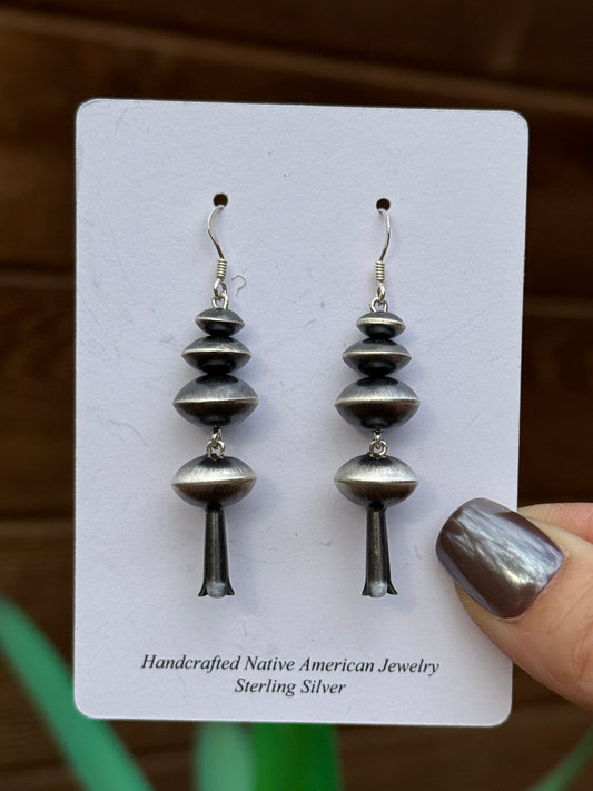 Preston Haley handmade Navajo pearl blossom earrings