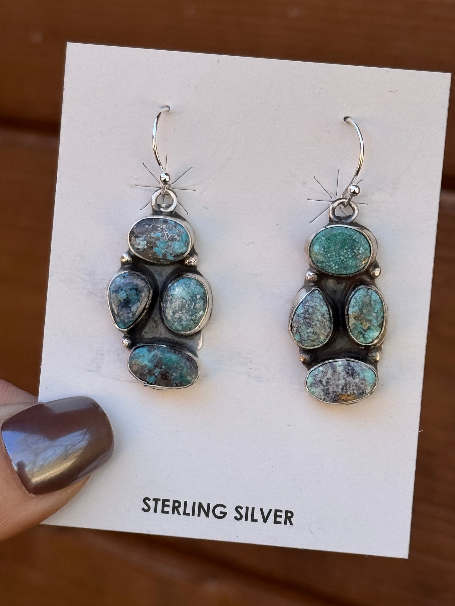 Ella Pete White Water turquoise sterling silver earrings