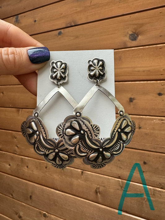 Statement stamped earrings