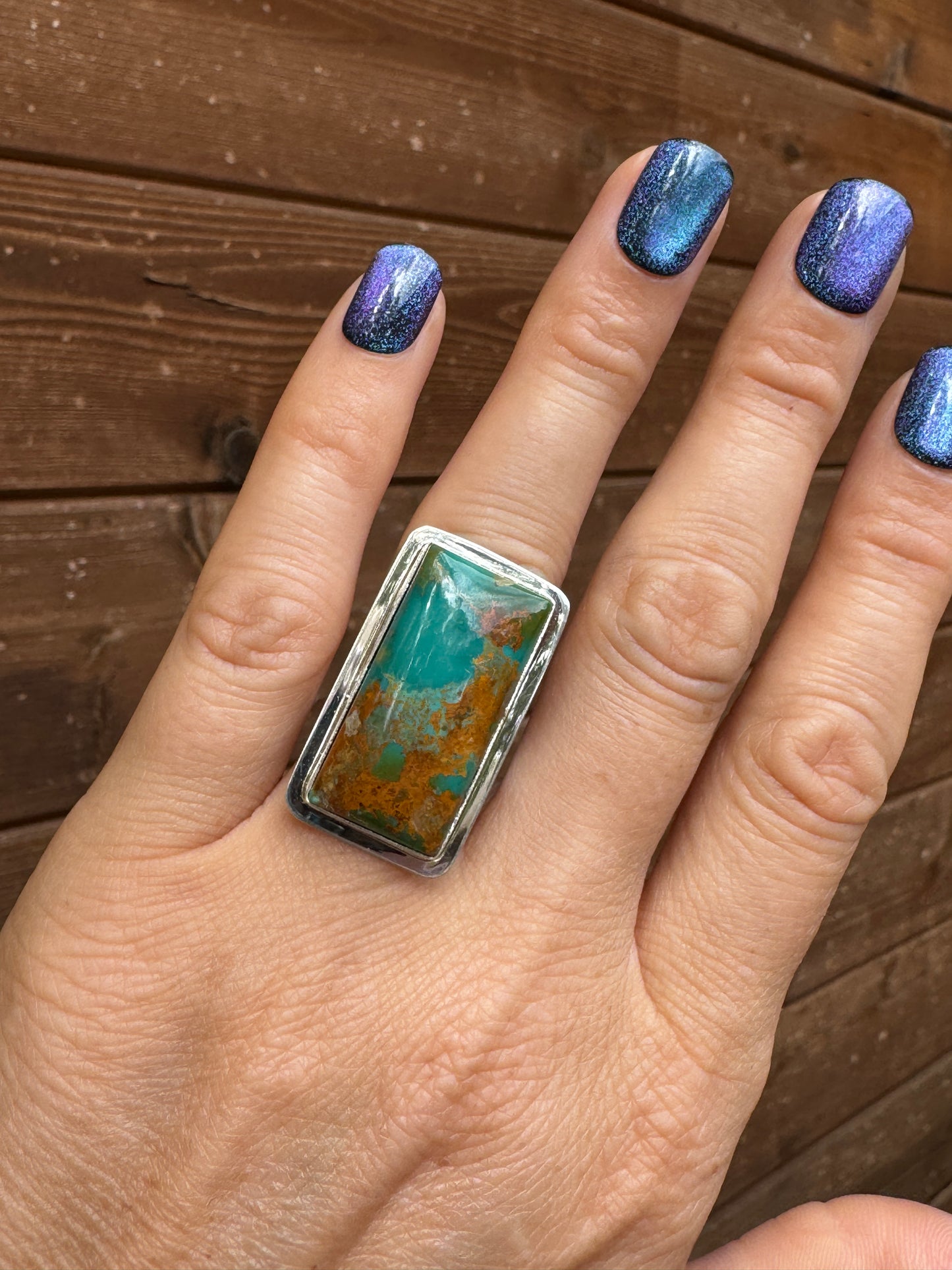 Gorgeous rectangle ring - size 7 adjustable