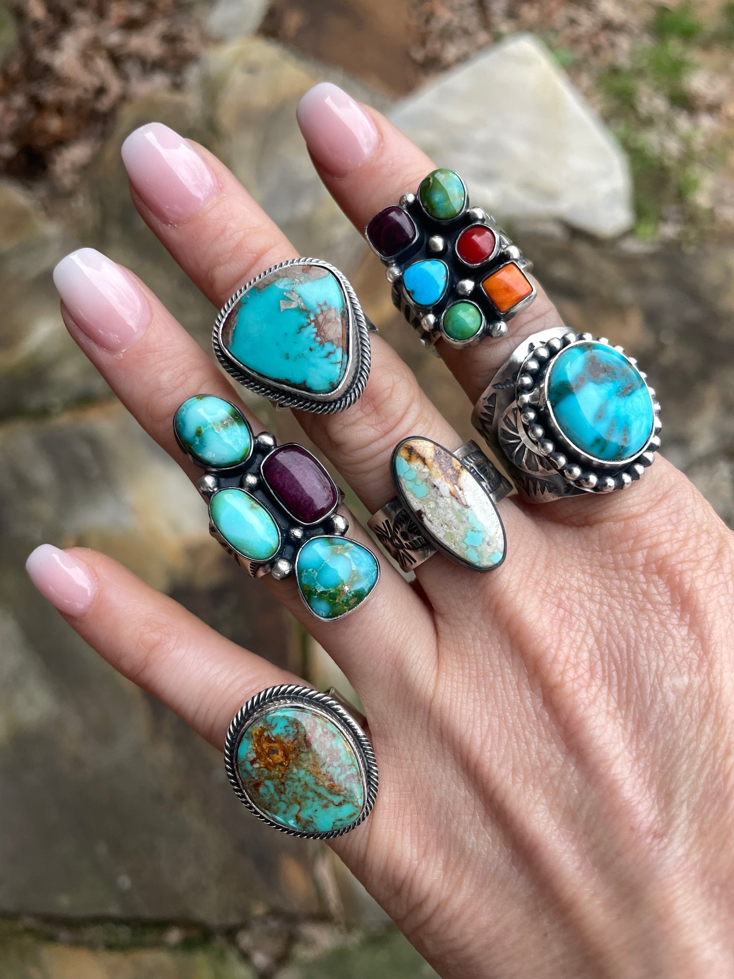 Very cool Boulder Turquoise adjustable ring