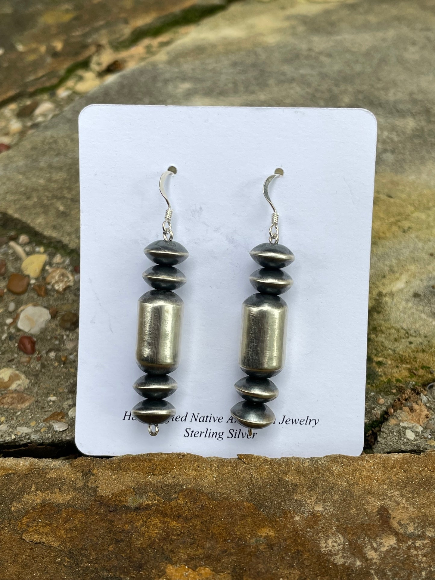 Saucer barrel earrings