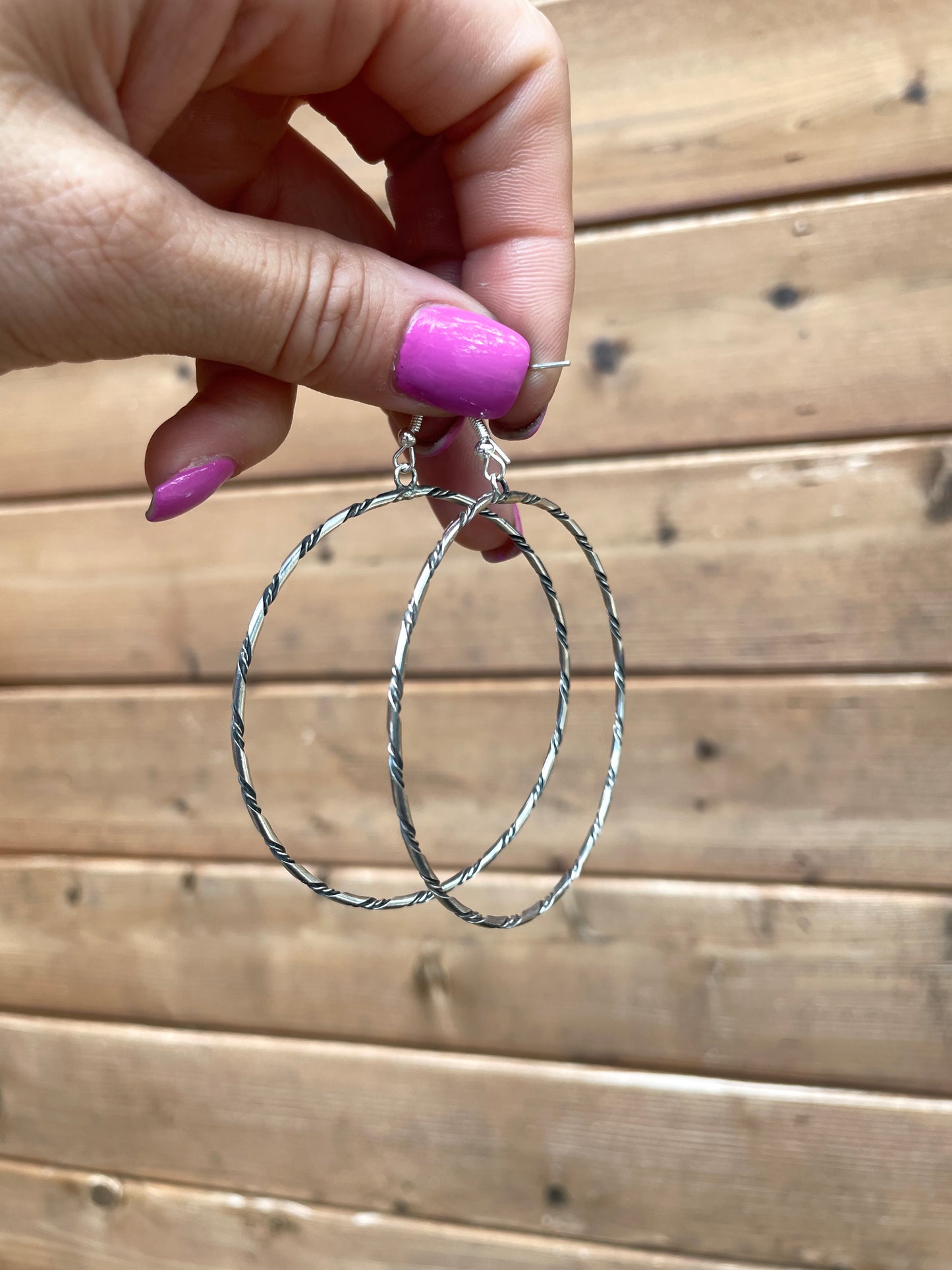 Large Twisted hoop earrings